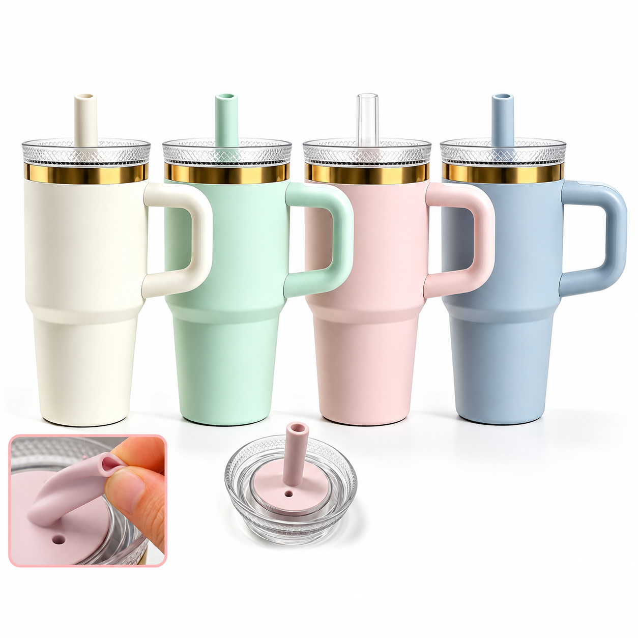 14oz Straw Tumbler with Silicone Sleeve