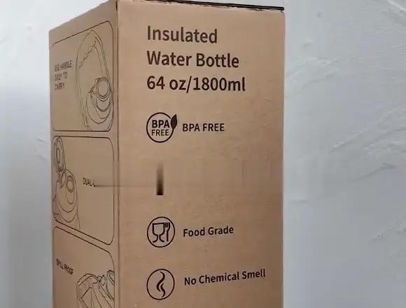 Printed kraft box packaging example from supplied footage
