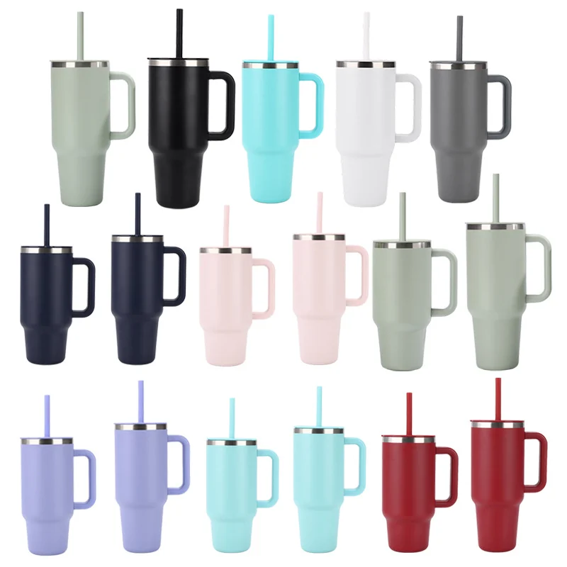 40oz Handle Tumbler with Push-Press Lid