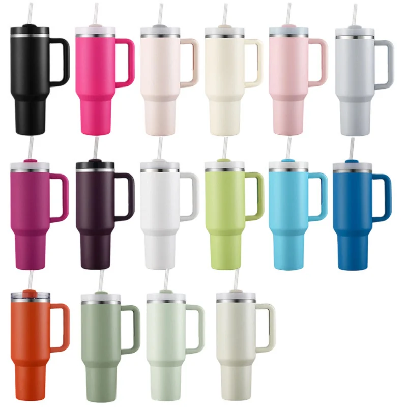40oz Classic Handle Straw Tumbler — view 2