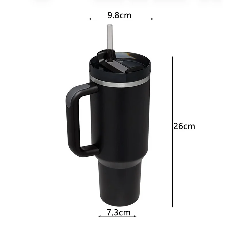 40oz Classic Handle Straw Tumbler — view 3