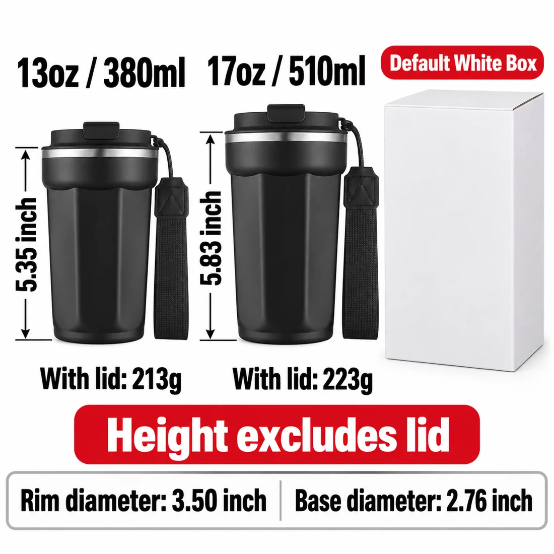 13/17oz Coffee Mug with Carry Strap — view 2