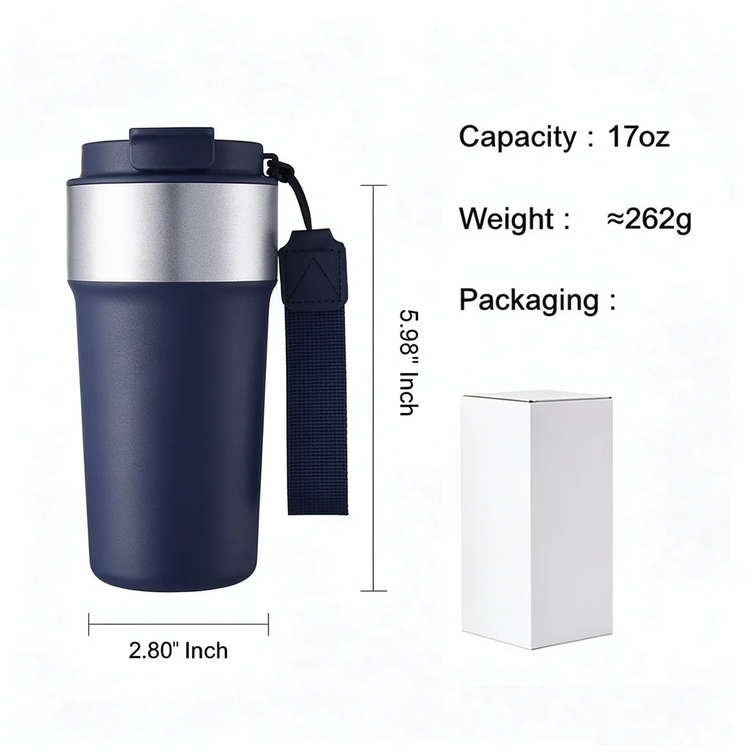 Coffee Cup with Straw & Carry Strap — view 2