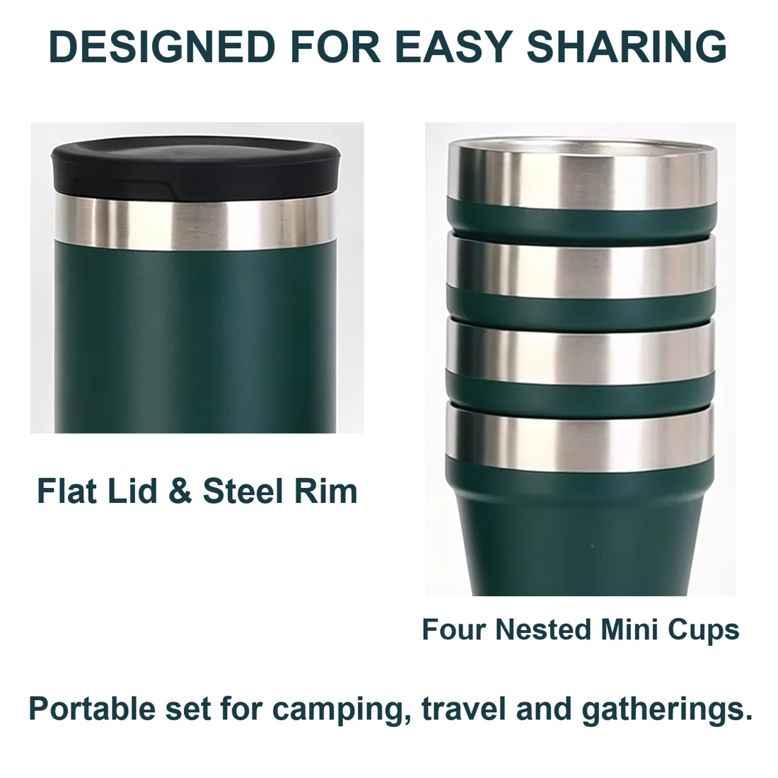 Nesting Shot Glass Set · 4 × 50ml — view 3