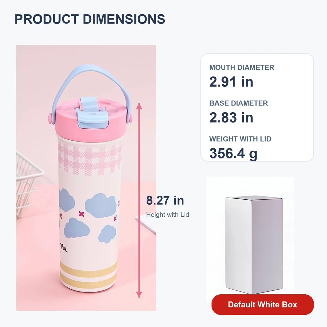 20oz Printed Straw Coffee Tumbler — view 2