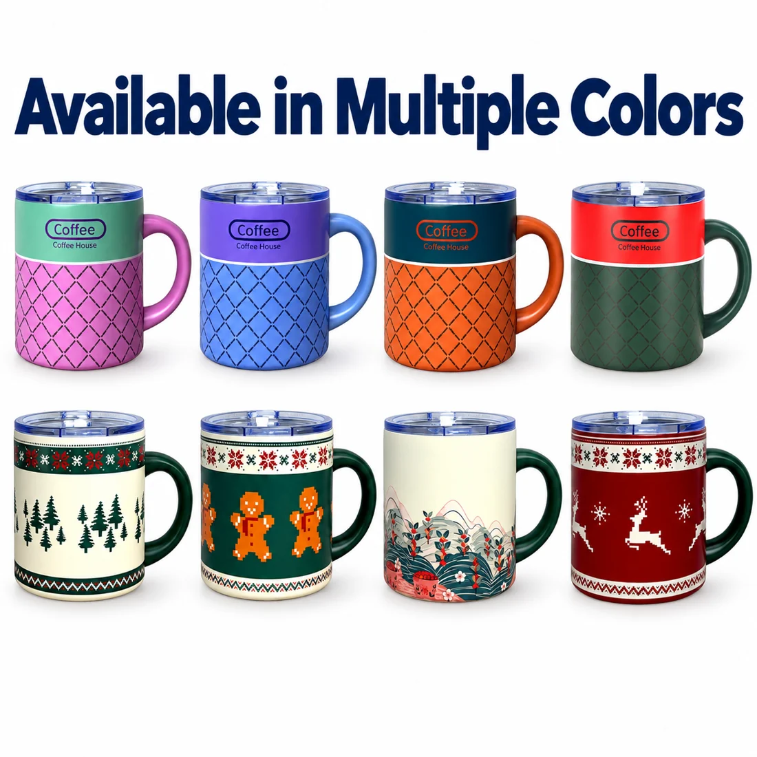 12oz Holiday Coffee Mug with Handle