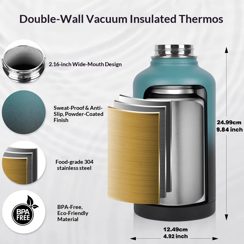 64oz Outdoor Sports Water Bottle — view 3
