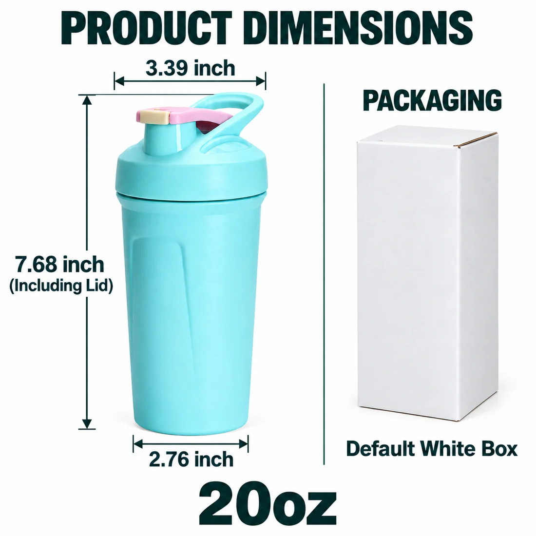 20oz Protein Shaker with Mixing Ball — view 2