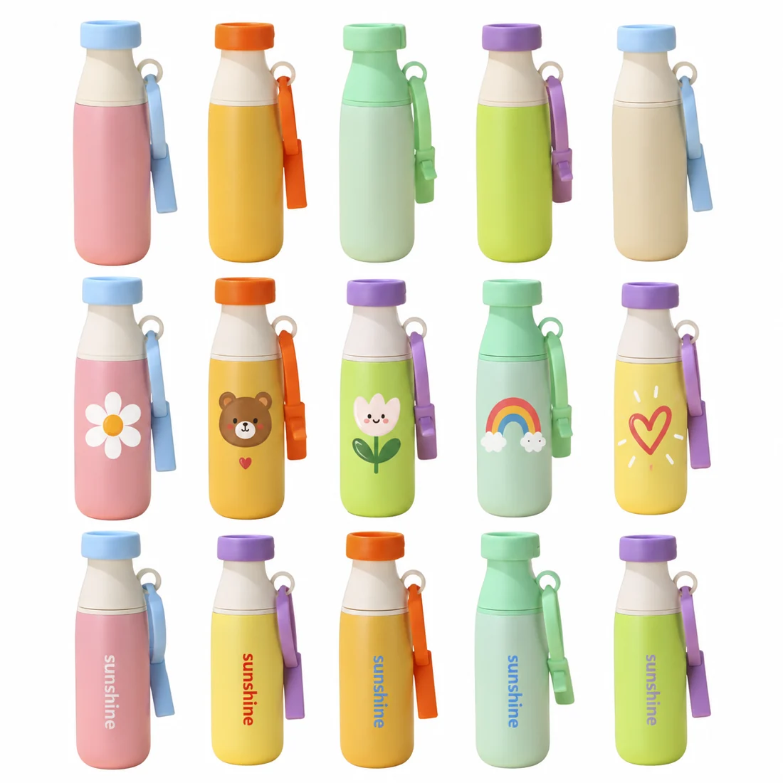 Color Collection Straw Milk Bottle