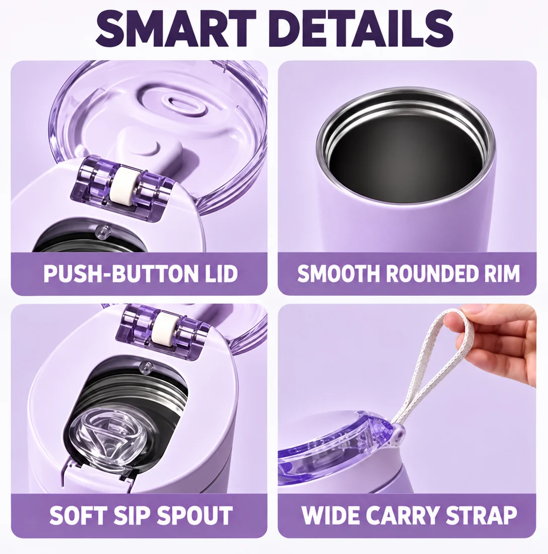 20oz Push Button Travel Mug — view 3