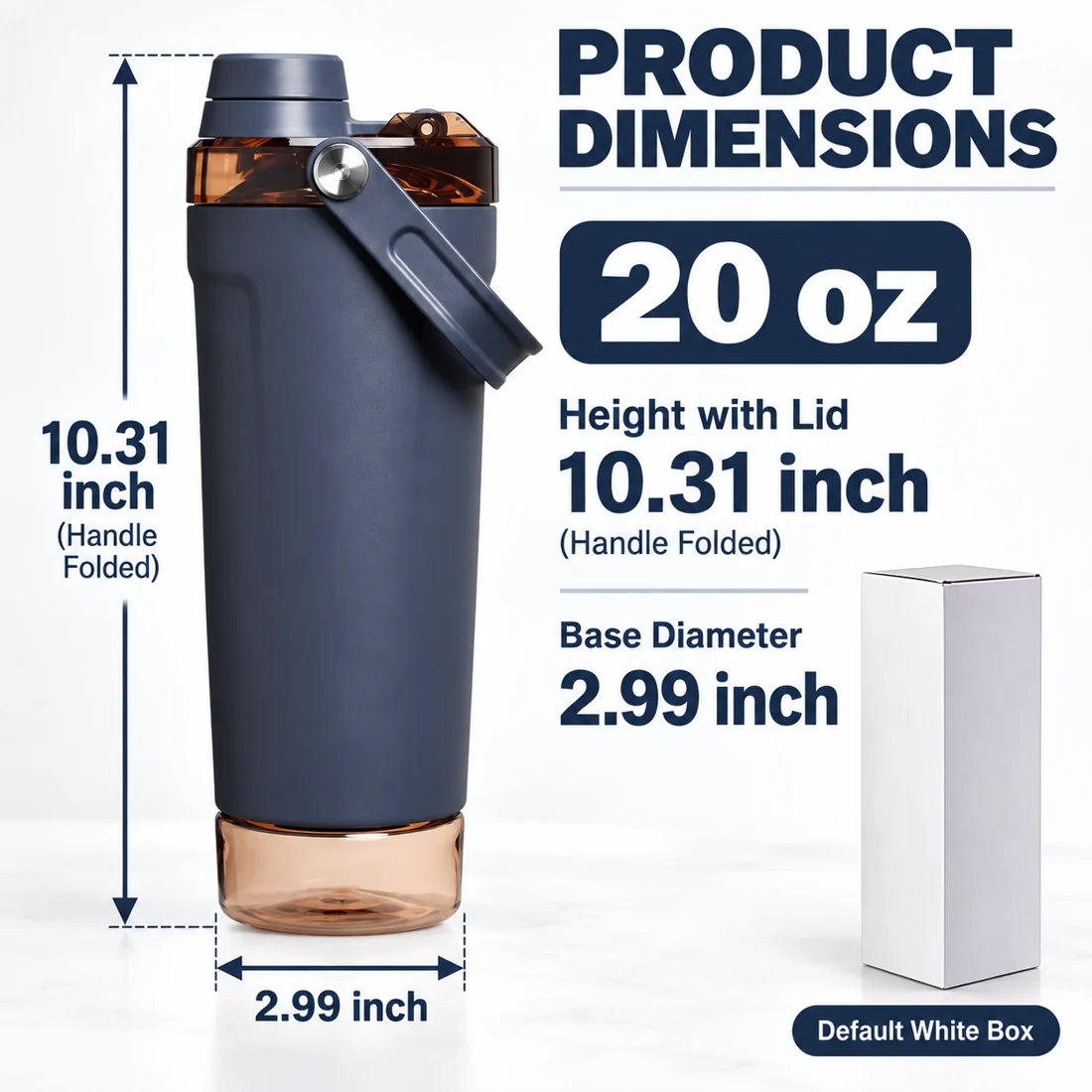 20oz Protein Shaker with Storage Base — view 2