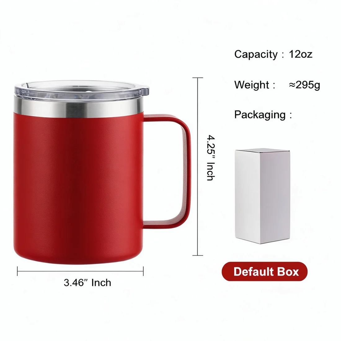12/14oz Insulated Coffee Mug with Handle — view 2