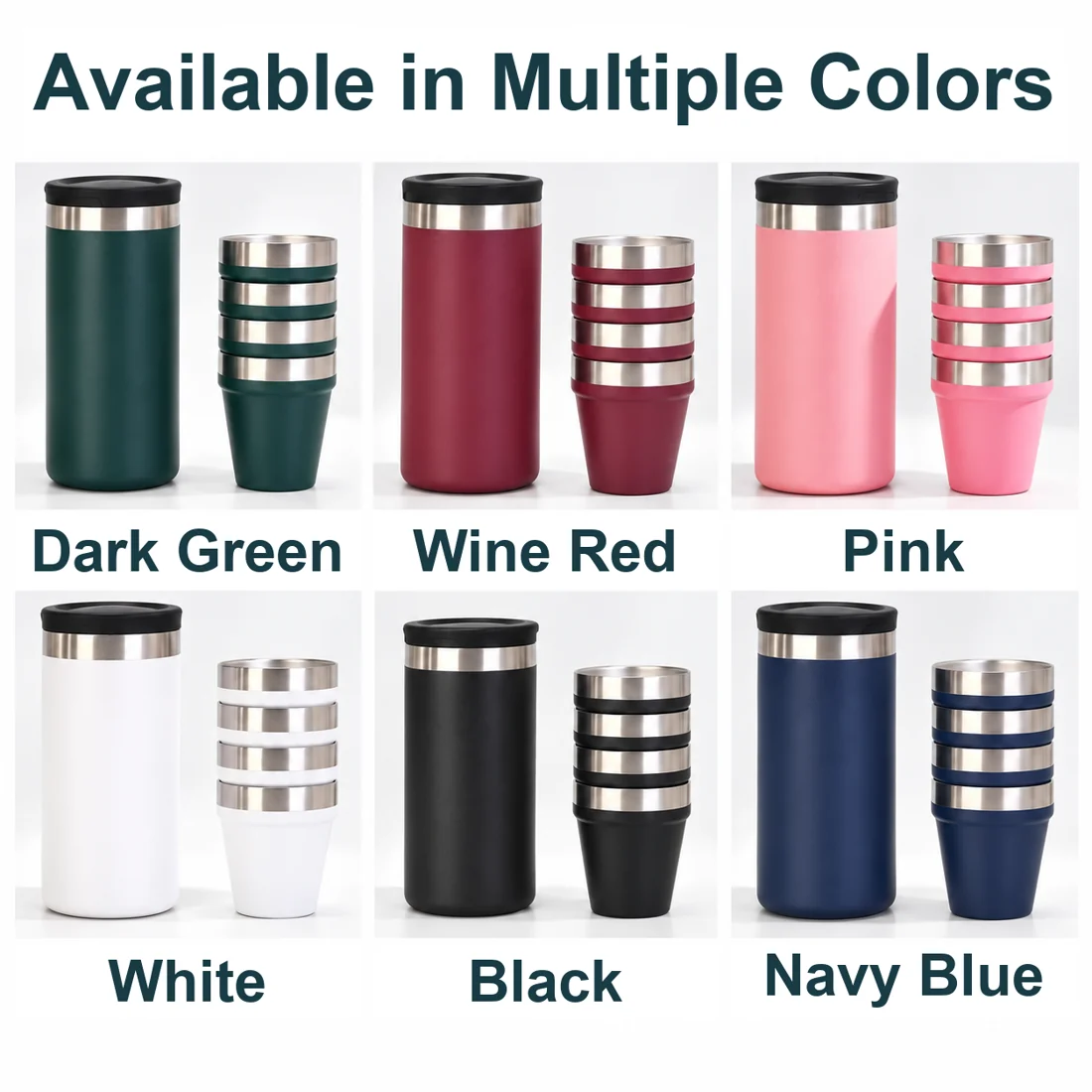 Compact Nesting Shot Glass Set · 4 × 50ml