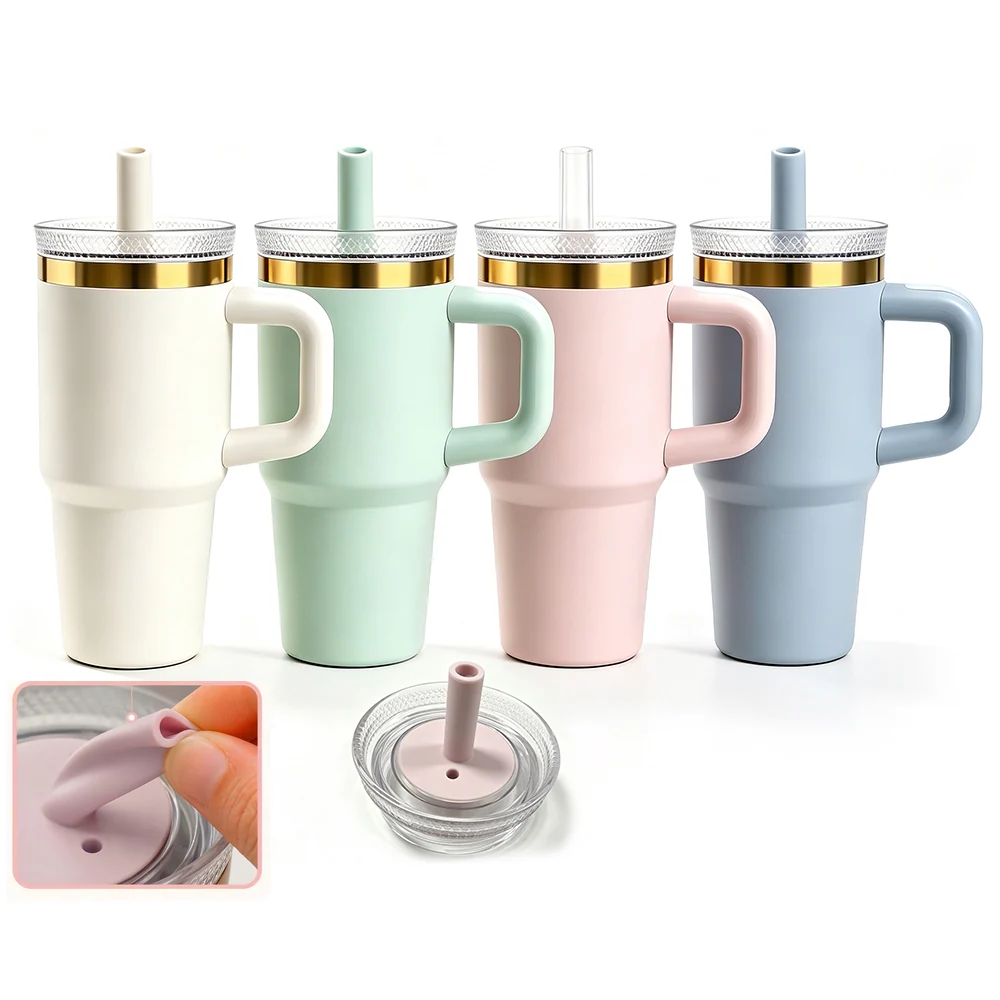 14oz Straw Tumbler with Silicone Sleeve